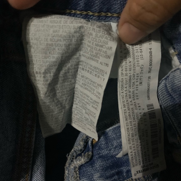 Zara Ripped Wide Leg Jeans - Picture 7 of 12